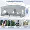 Large 10x20 FT Outdoor Canopy Tent with 6 Sidewalls, Windows, Sandbags, Wind Ropes, Wheeled Bag, Adjustable Height Heavy Duty Pop Up Gazebo Shelter